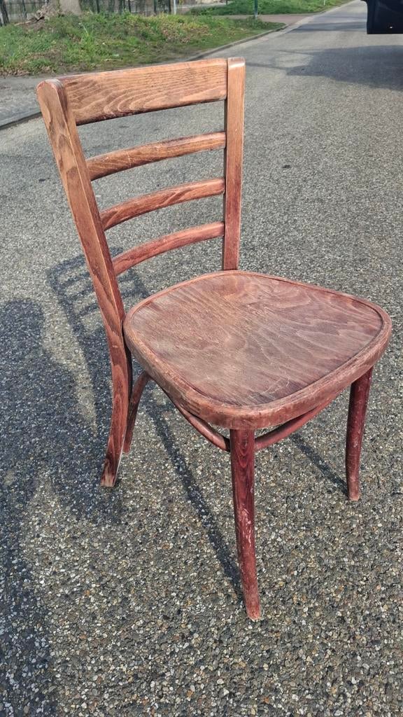 10 cafe bistro horeca stoelen vintage bentwood hout partij, Ophalen of Verzenden