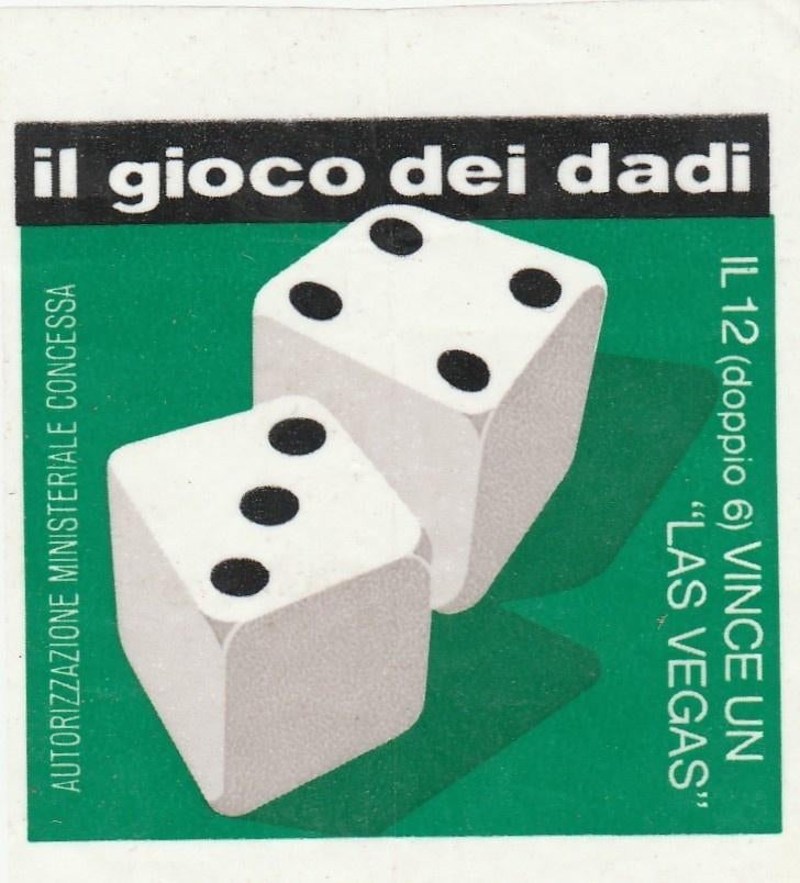 Kauwgomplaatje, Dobbelstenen    (1893), Verzenden, Gebruikt