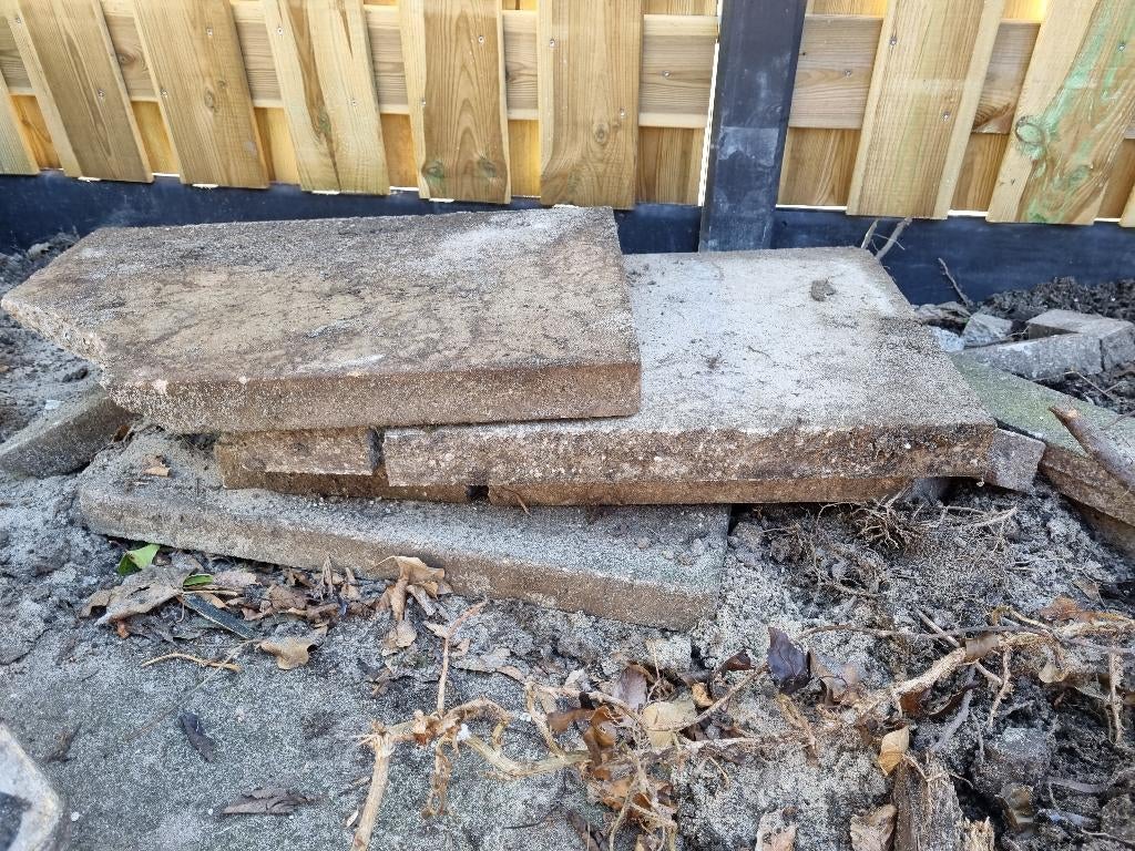 Tuin tegels, Ophalen, Gebruikt