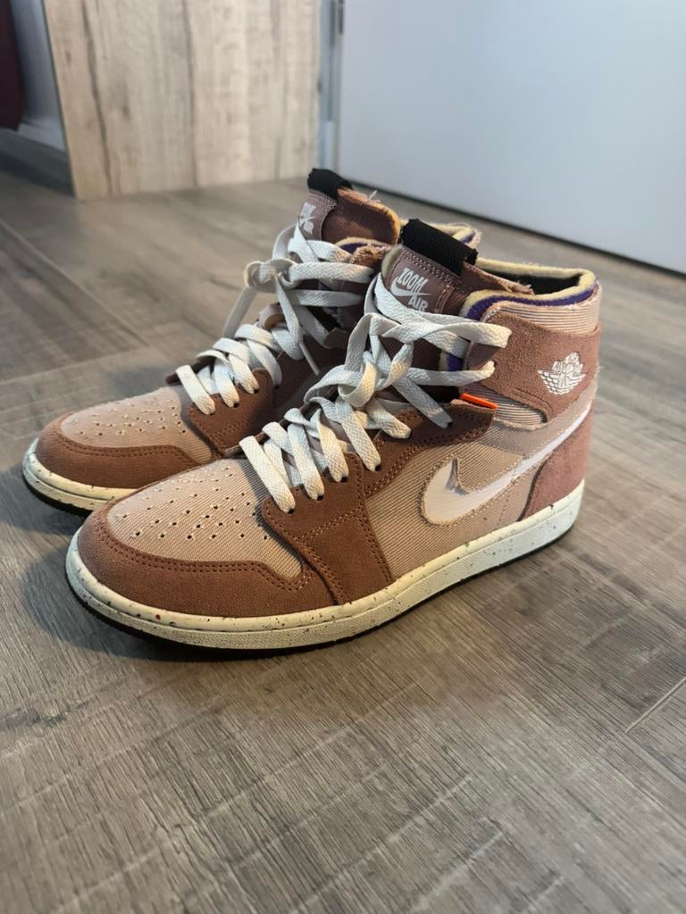 NikeAirJordan1 High Zoom Air ‘fossil stone’ maat 41. Unisex, Overige kleuren, Ophalen of Verzenden, Sneakers of Gympen, Zo goed als nieuw