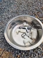 RVS inbouw wasbak met aansluitmateriaal., Ophalen
