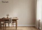 7152 greige 70s jutelook vintage behang jaren 70 swiet, Ophalen of Verzenden, Minder dan 10 m², Beige