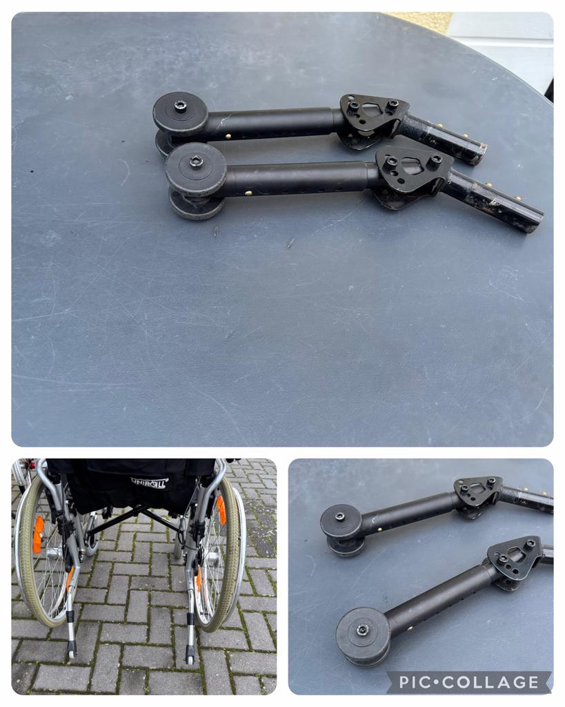 Setje antikiepwieltjes voor de Rolstoel, Zo goed als nieuw, Nederland, Handbewogen rolstoel, Antikiepwieltjes voor de Rolstoel