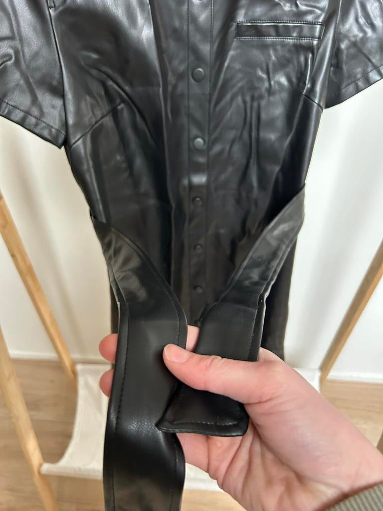 1- Leren jurkje Cahce Cache zwart, Kleding | Dames, Maat 38/40 (M), -, Zwart, -