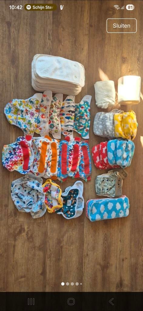 Wasbare luiers maat 2 totbots petit lulu  milovia, Kinderen en Baby's, Badjes en Verzorging, Ophalen of Verzenden, Zo goed als nieuw