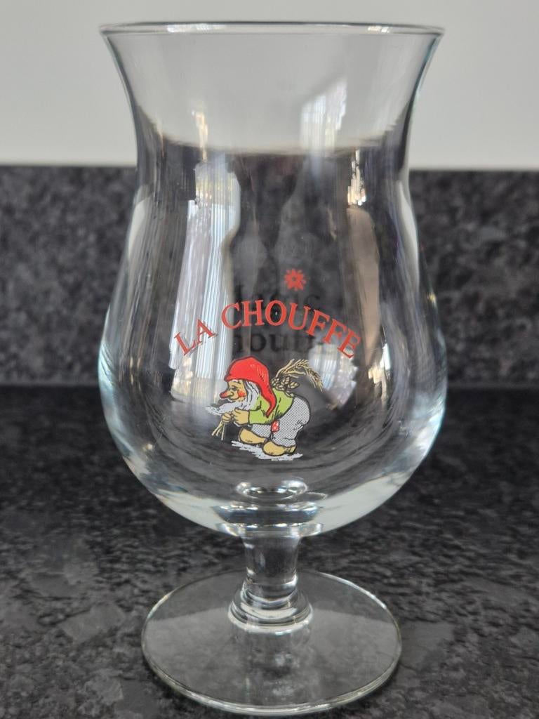 La Chouffe bierglas | Glas met kabouter erop