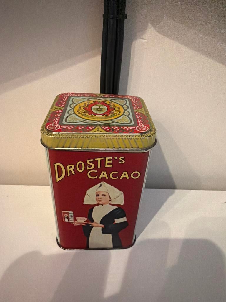 Vintage Droste Cacao Blik - Decoratief Verzamelobject, Verzamelen, Ophalen of Verzenden, Gebruikt, Overige, Droste