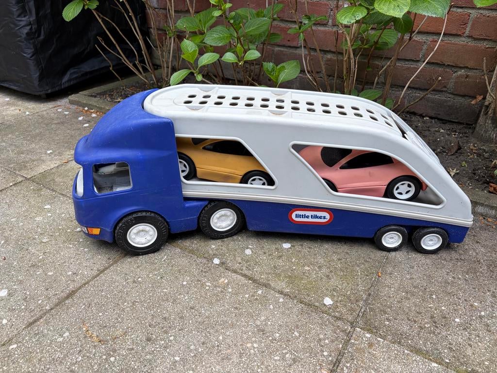 Little Tikes autotransporter met 2 auto's, Ophalen of Verzenden, Gebruikt