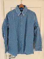 Claude Vigo blouse met lange mouwen en dubbele kraag, Ophalen of Verzenden, Zo goed als nieuw, Blauw, Overige halswijdtes