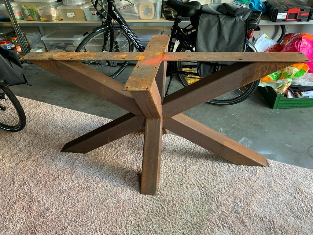 Industriële Tafelpoot - Spinpoot Metaal 152x76x73cm, Tafelpoot, Gebruikt, 50 tot 100 cm, Ophalen of Verzenden