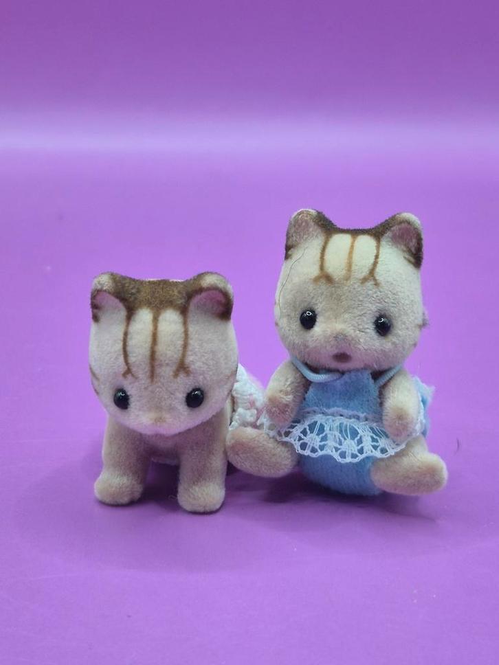 Sylvanian Families gestreepte kattentweeling, Kinderen en Baby's, Speelgoed | Overig, Gebruikt, Jongen of Meisje, Ophalen of Verzenden