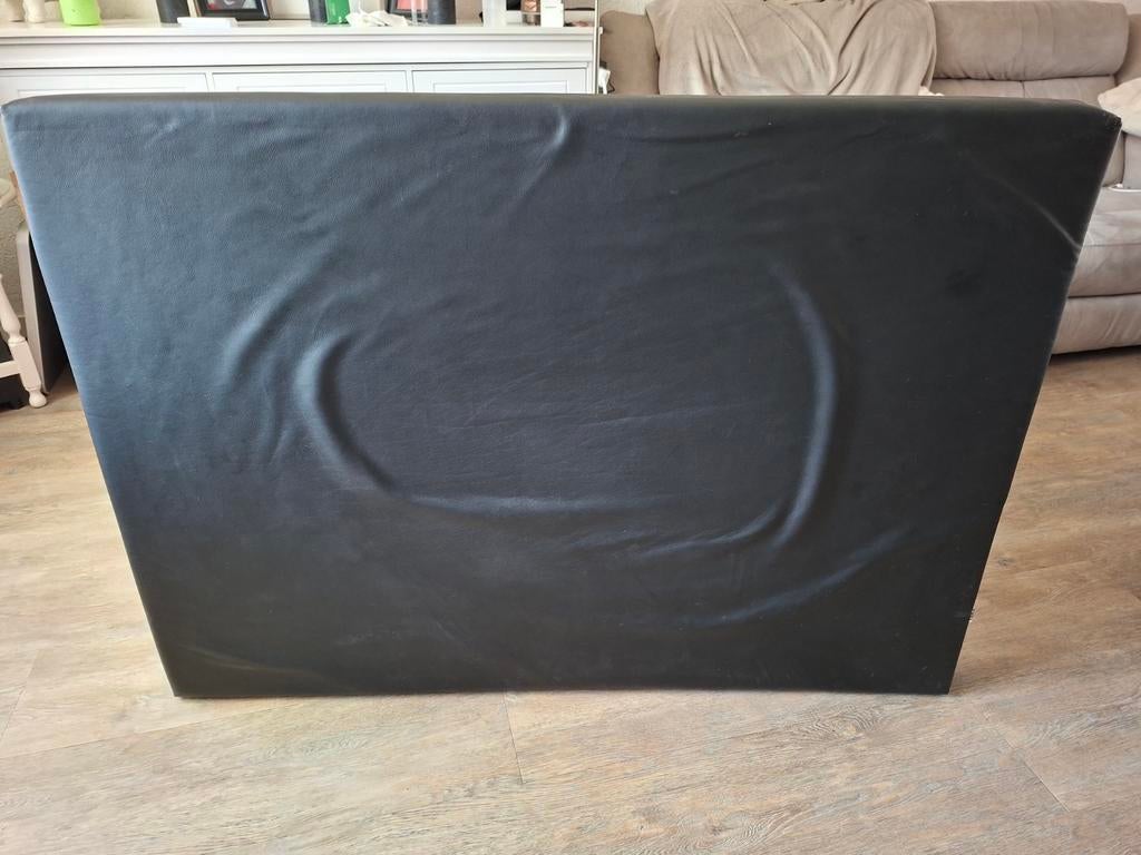 Zwart kunstleren hondenkussen 128x90, Dieren en Toebehoren, Hondenmanden, Ophalen of Verzenden, Gebruikt, Overige