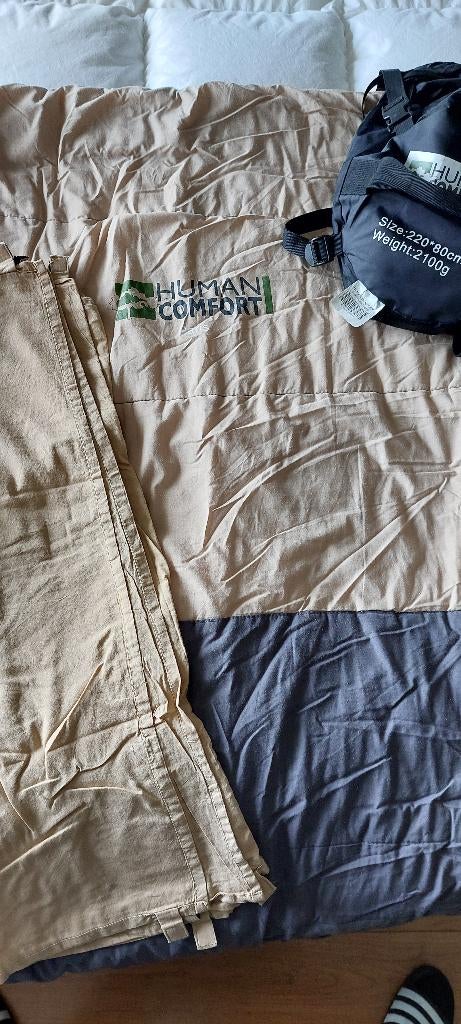 2 slaapzakken van human comfort, Caravans en Kamperen, Ophalen, Gebruikt