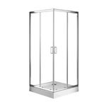 Badstuber Corner vierkante douchecabine 90x90x190cm chroom, Ophalen, Zo goed als nieuw