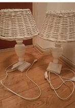 Mooie witte rieten lampen, Ophalen, Zo goed als nieuw, Minder dan 50 cm