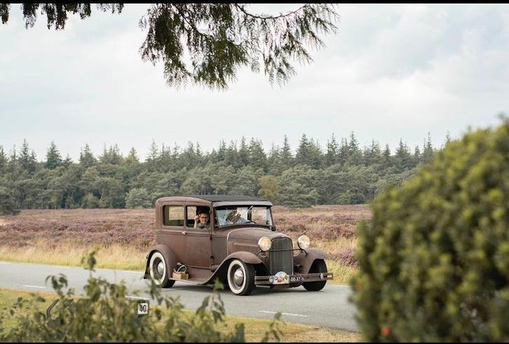 Ford Model A, Tudor 1930, 350, V8, Weiand-blower, automaat., Auto's, Ford, Particulier, Overige modellen, Lederen bekleding, Open dak