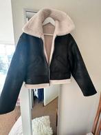 Piloten jack (imitatie) maat M, Ophalen of Verzenden, Zo goed als nieuw, Maat 38/40 (M), Zwart