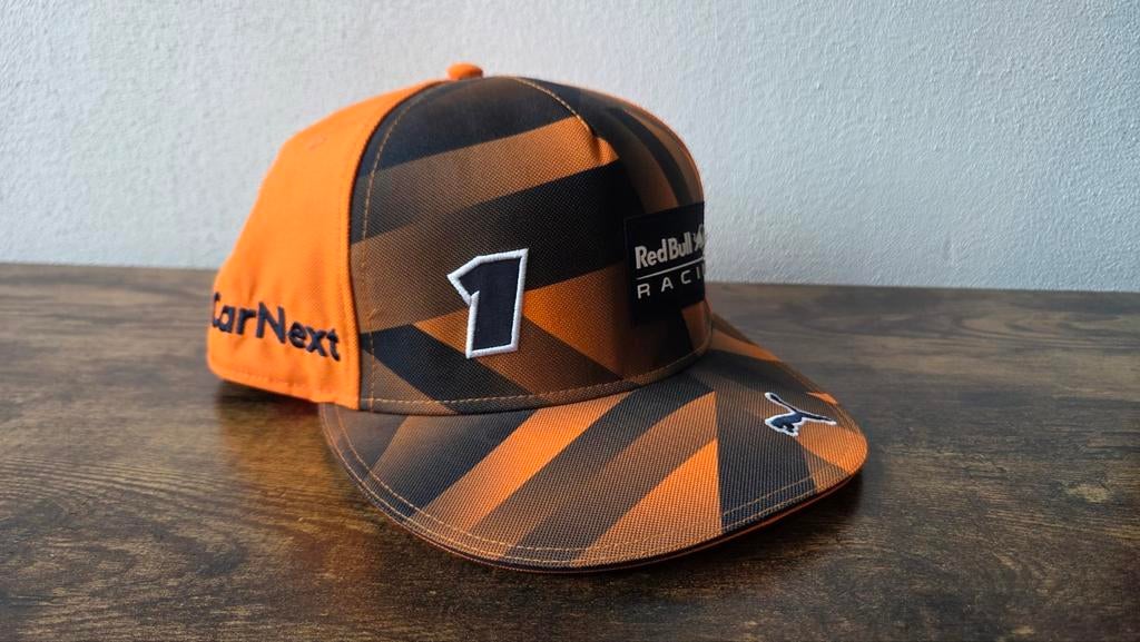 Red Bull Racing Max Verstappen Cap Oranje Zwart #1, Red Bull Racing, One size fits all, Ophalen of Verzenden, Pet