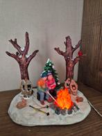 Lemax staying warm verlicht kerstdorp kersthuisjes, Diversen, Kerst, Ophalen of Verzenden, Zo goed als nieuw