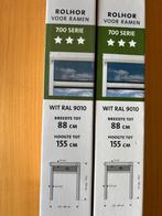 2 x nieuwe Rolhor raam wit Bruynzeel 700 serie 155 bij 88 cm, Ophalen, Wit, Nieuw, 50 tot 100 cm