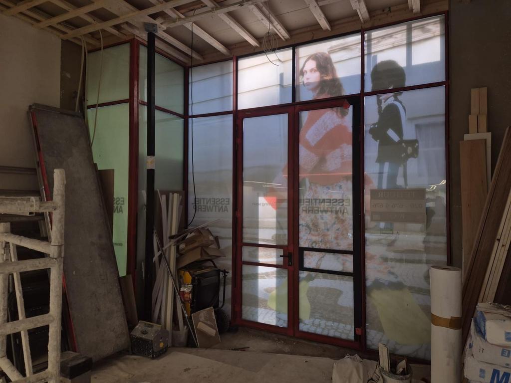 Glazen pui met deur, Ophalen, Gevelraam of Ruit, Gebruikt, 160 cm of meer