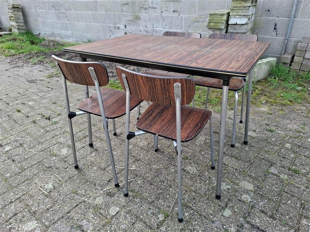 Formica keuken eethoek '60s ( Retro/Vintage/Design ), Huis en Inrichting, Tafels | Eettafels, Ophalen, Gebruikt, 100 tot 150 cm