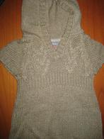 Bruine jurk, 128, Blue Queen, met capouchon, Ophalen of Verzenden, Zo goed als nieuw, Meisje, Jurk of Rok