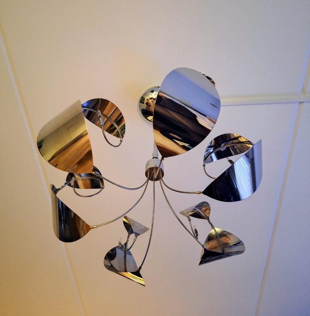 Vintage design chrome plafondlamp lamp hanglamp, Ophalen