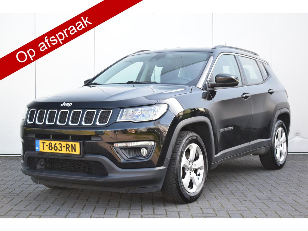 Jeep Compass 1.4 MultiAir Longitude Stuur/Stoelverwarming Au, Auto's, Jeep, Voorwielaandrijving, Gebruikt, 4 cilinders, Zwart