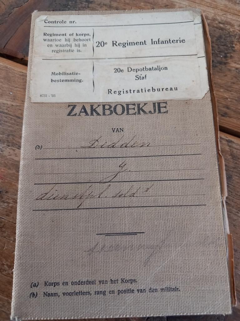 Zakboekje Nederlands leger voor 1940, .., ., Ophalen of Verzenden, .