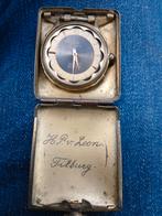 Vintage Reis Horloge in Compacte Messing Behuizing, Overige merken, Overige materialen, Zakhorloge, 1900 tot 1930