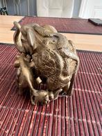 Bronzen olifanten familie , moeder met 6 kinderen, Ophalen