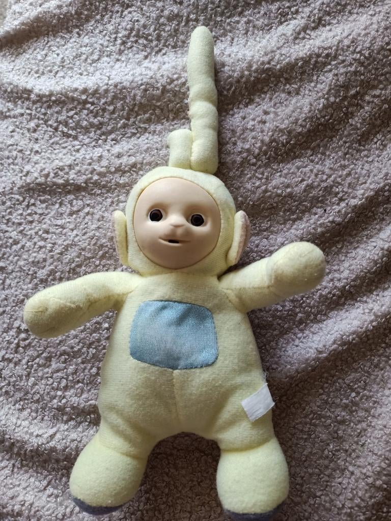 Teletubbies, la la, laa laa, vintage., Gebruikt, Overige typen, Ophalen of Verzenden, Wasbaar