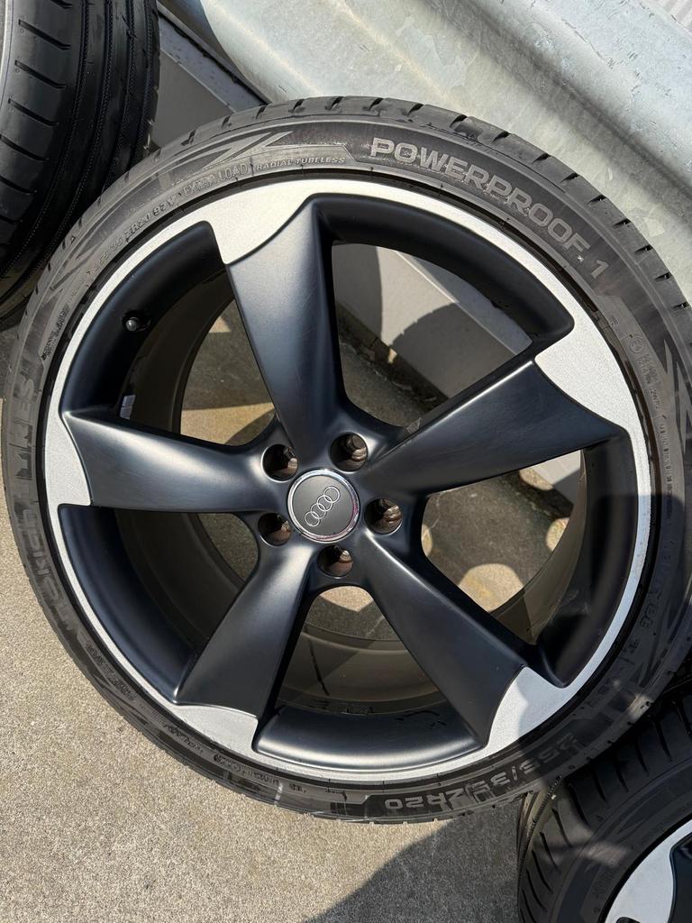 Orginele Audi rotor 20 inch velgen -Zwart/Gepolijst, Auto-onderdelen, Banden en Velgen, 255 mm, Banden en Velgen, Ophalen of Verzenden