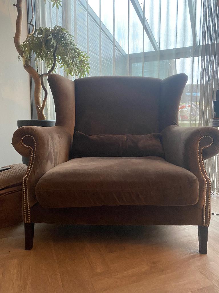 Zeer nette Fauteuil velours, Ophalen, 75 tot 100 cm, Zo goed als nieuw, Stof