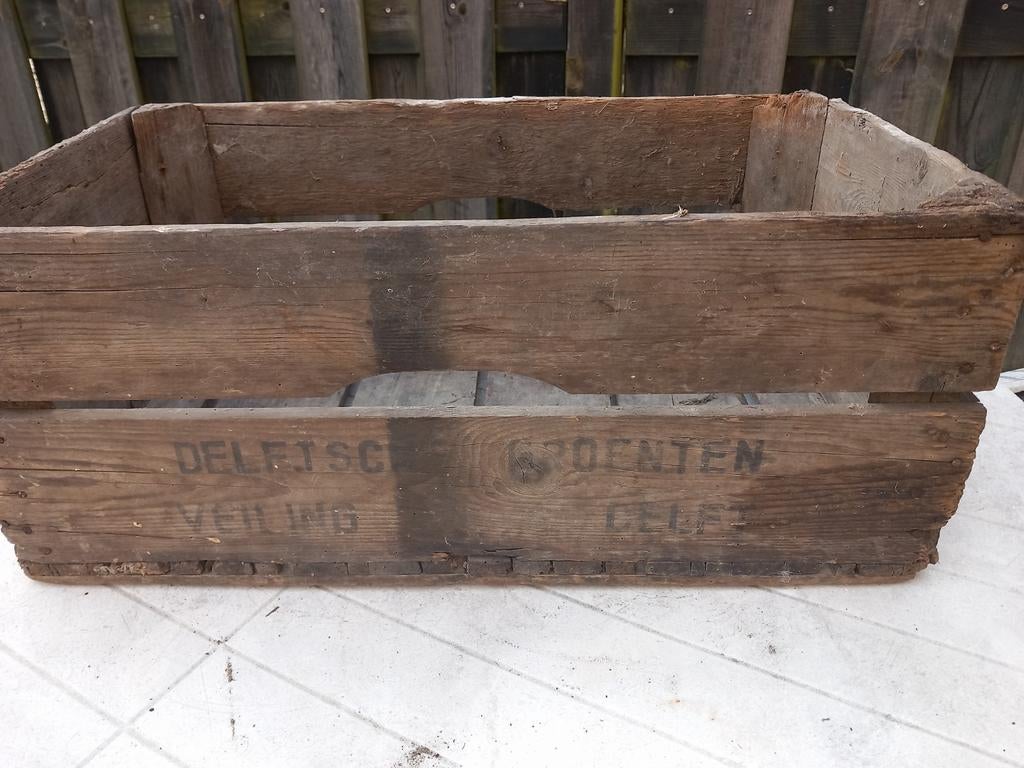 Kist 'delftsche veiling' groenten delft, Ophalen of Verzenden