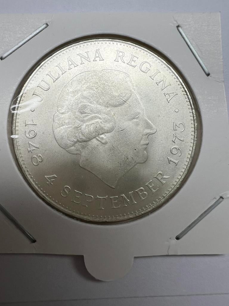 Zilveren tientje 1973 in hoge kwaliteit, Postzegels en Munten, Munten | Nederland, Ophalen of Verzenden, Koningin Juliana, 10 gulden