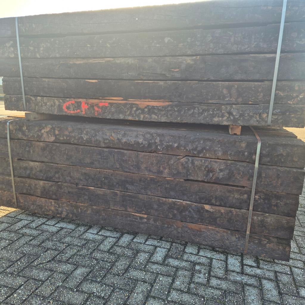 Houten bielzen spoorbiels vanaf €40, Tuin en Terras, Bielzen en Borders, Ophalen, Gebruikt, Biels, 200 cm of meer