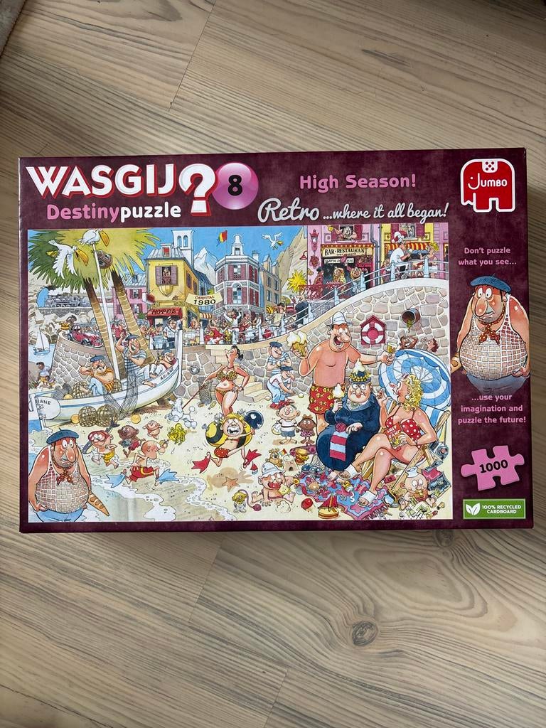Wasgij Destiny Retro High Season!, Ophalen of Verzenden, 500 t/m 1500 stukjes, Zo goed als nieuw, Legpuzzel