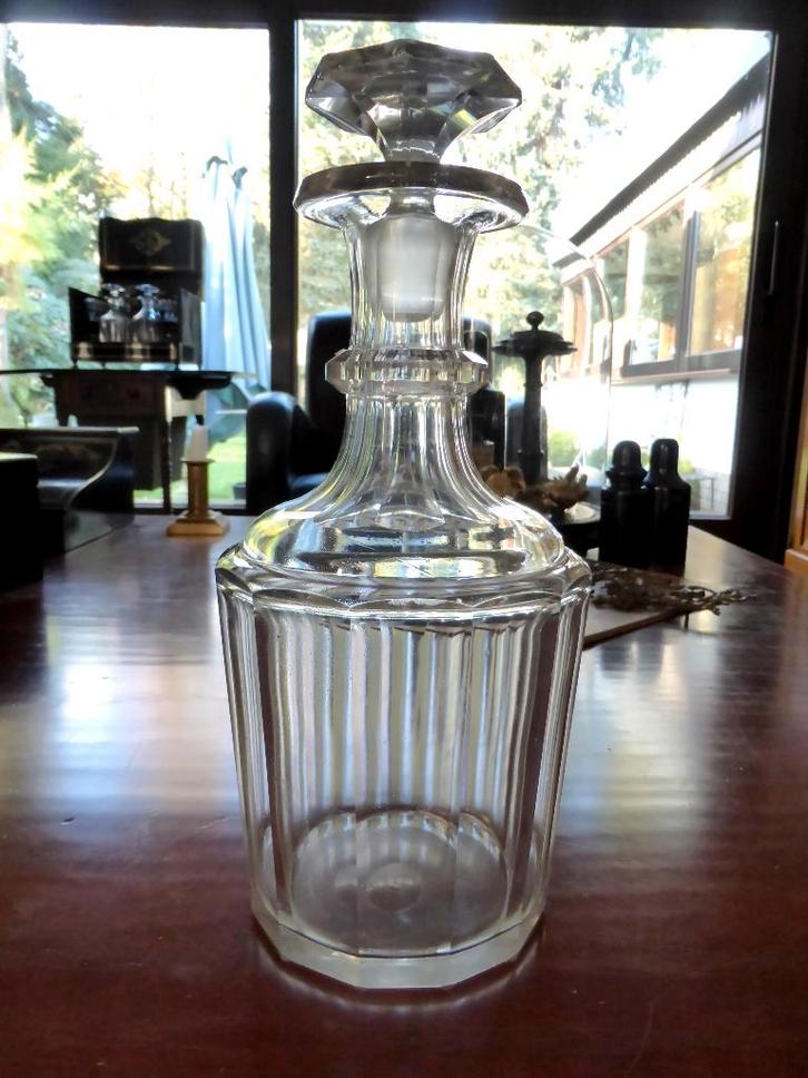 Prachtige zware antieke kristallen karaf + 30 cm      nr.13, Antiek en Kunst, Antiek | Glas en Kristal, Ophalen of Verzenden