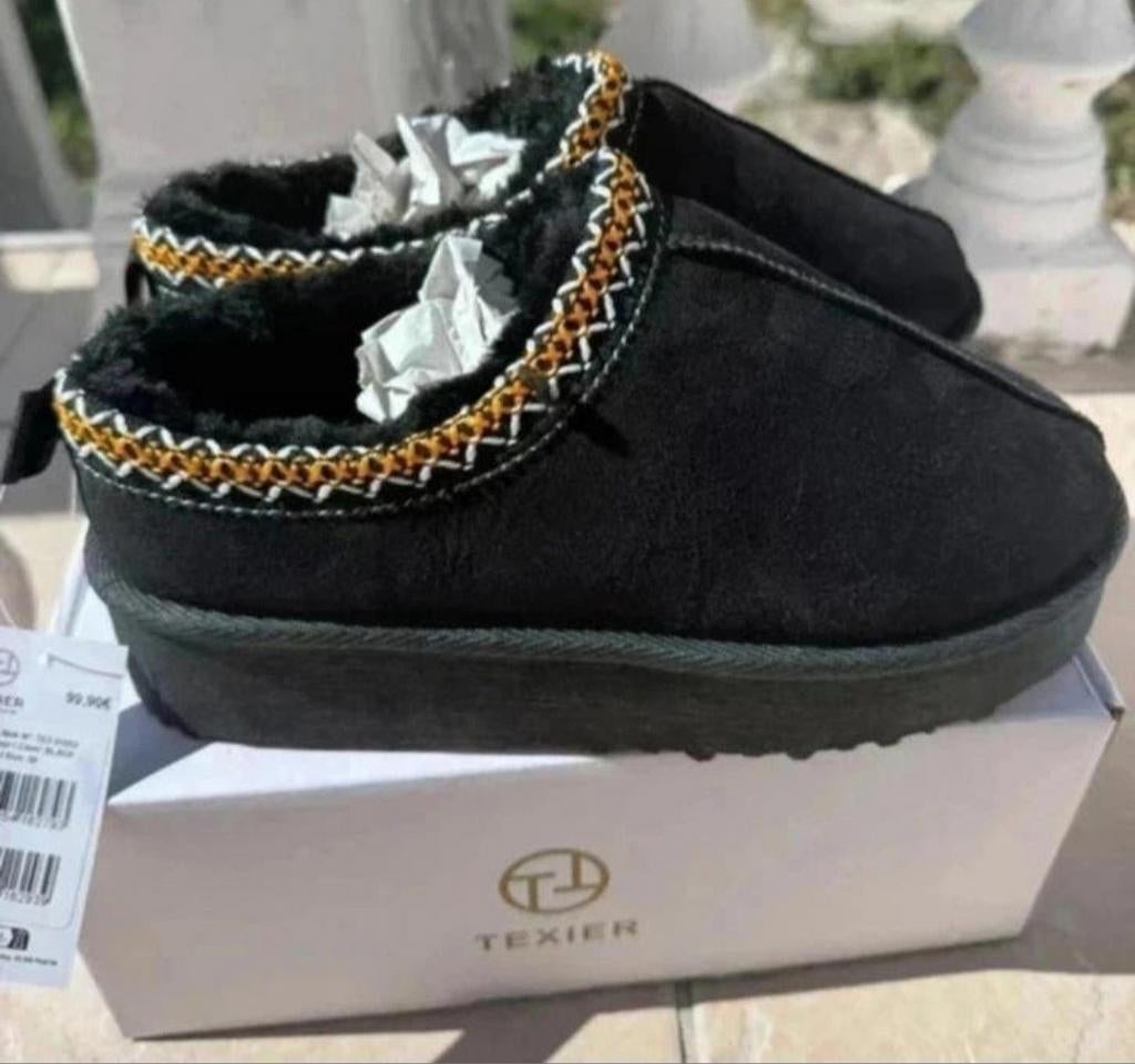 Sloffen/Maat 38/Texier/Moederdag Cadeau, Ophalen of Verzenden, Nieuw, Zwart, Pantoffels of Sloffen