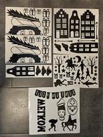 RAAMSTICKERS SINTERKLAAS, Ophalen of Verzenden, Zo goed als nieuw