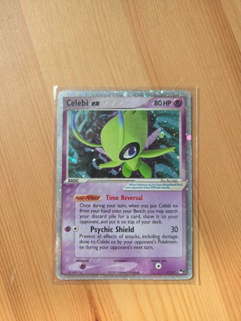 Celebi ex Pokémon kaart (EX Hidden Legends), Ophalen of Verzenden, Gebruikt, Losse kaart, Foil