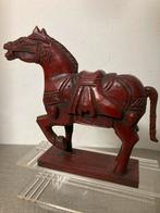 Houten Tang paard - 18 cm hoog, Houtsnijwerk, Minder dan 20 cm, Ophalen of Verzenden, Hout