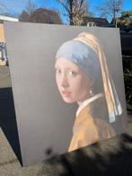 Canvas ‘meisje met de parel’, Ophalen of Verzenden, Zo goed als nieuw, Schilderij, 75 cm of meer