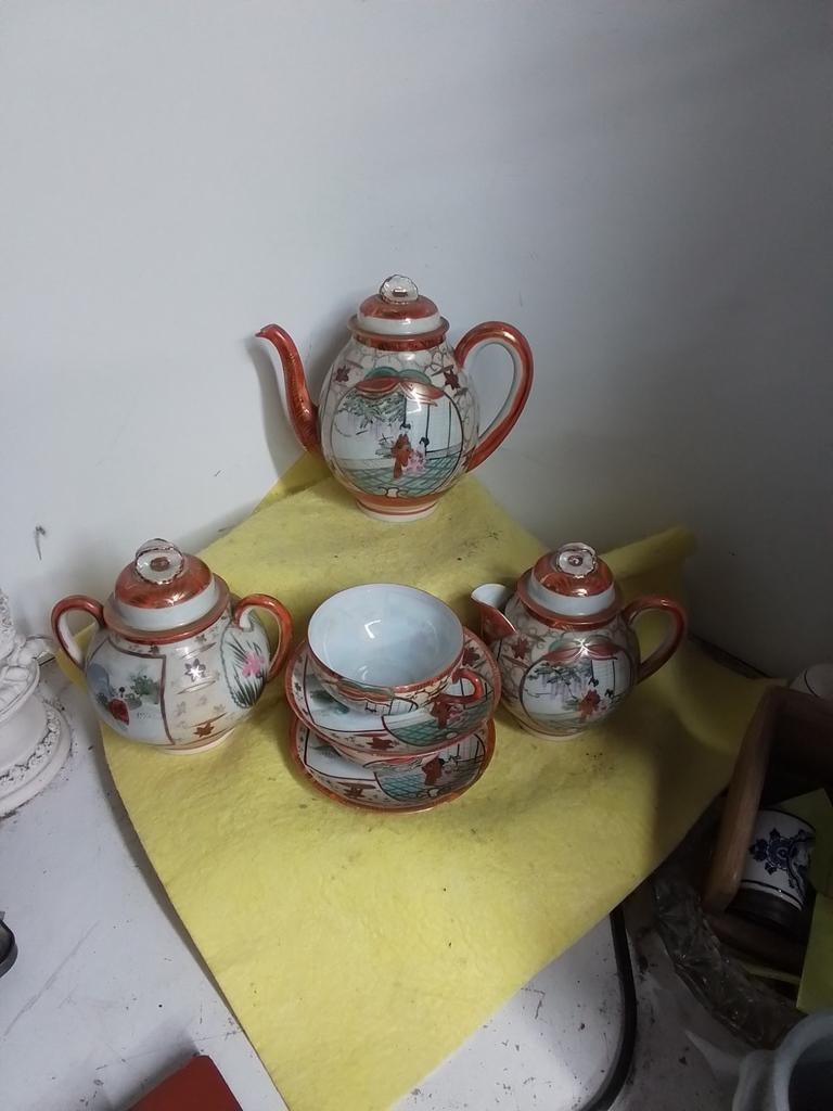 10110) mooi Jappans eierschaal thee set, Ophalen of Verzenden