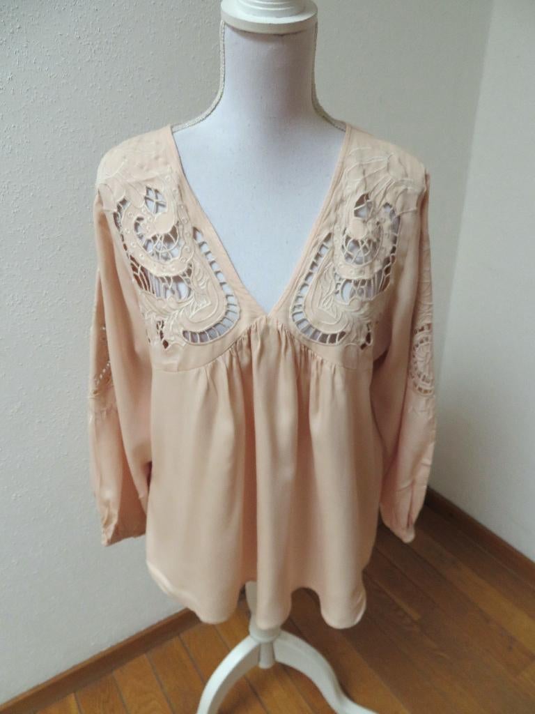 Z61 JUBYLEE apart nieuw blouse shirt beige M 38/40, Kleding | Dames, Maat 38/40 (M), Beige, Nieuw, Ophalen of Verzenden