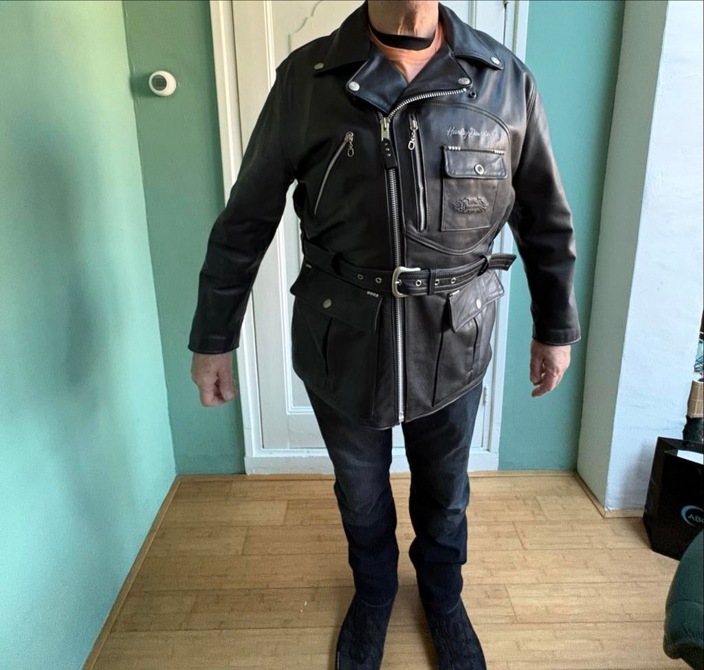 Originele Harley Davidson Leren Jas, Motoren, Ophalen of Verzenden, Tweedehands, Heren, Jas | leer