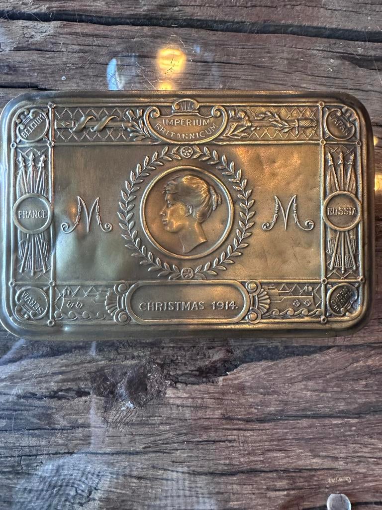 WWl Kerst 1914 Messing Doosje - Eerste Wereldoorlog, Verzamelen, Militaria | Algemeen, Ophalen of Verzenden, Landmacht, Overige gebieden