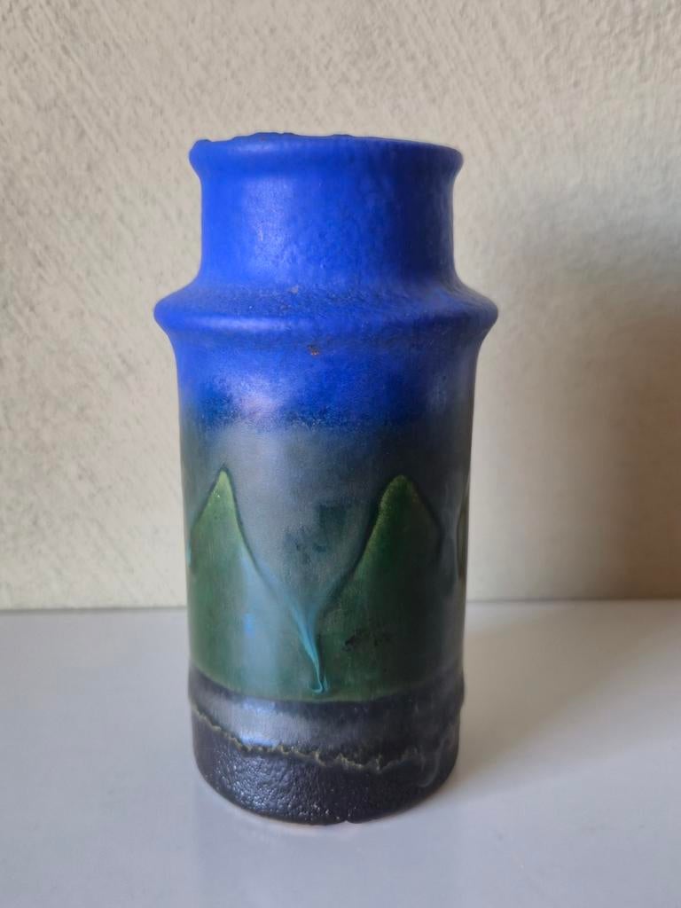 Vintage keramiek - Duits vaasje met fat lava glazuur, Antiek en Kunst, Antiek | Vazen, Ophalen of Verzenden
